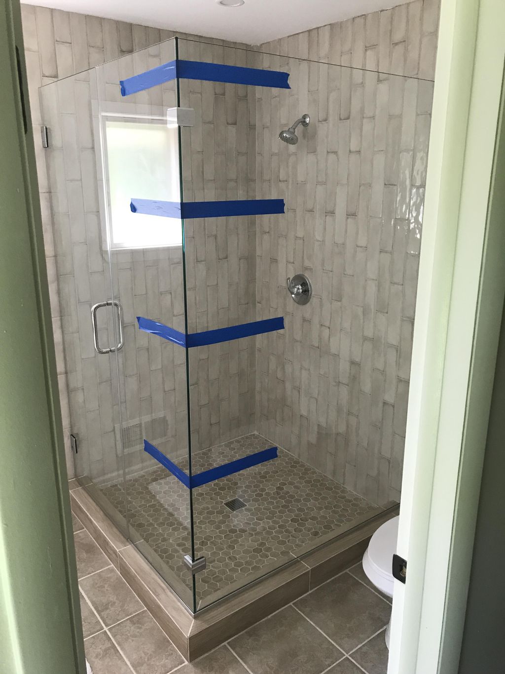 After Tile and Glass Door