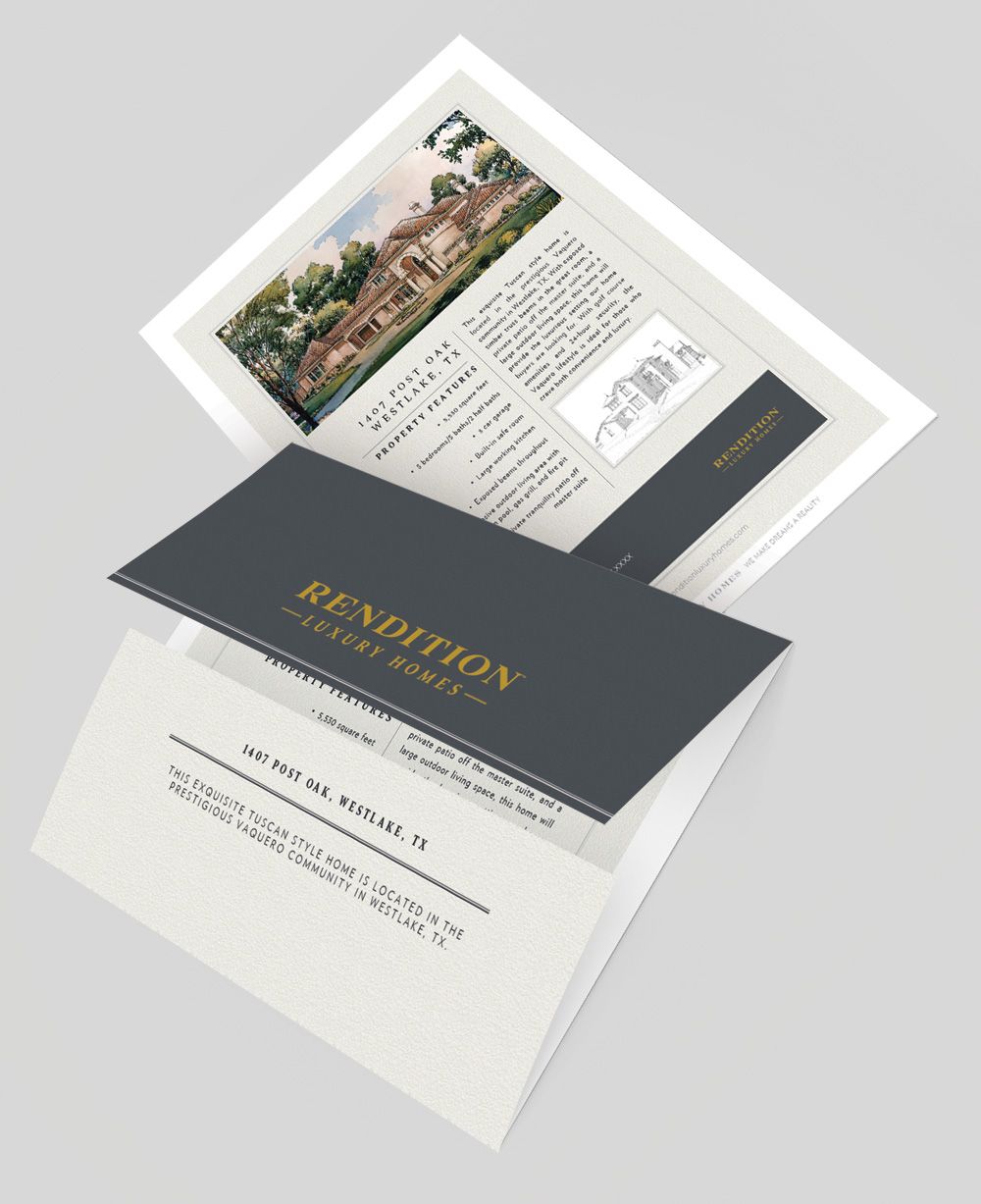 Rendition Luxury Homes Print Design Collateral