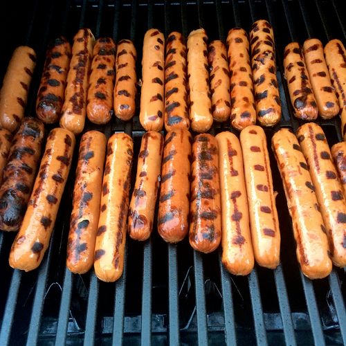 Grilling Hot Dogs