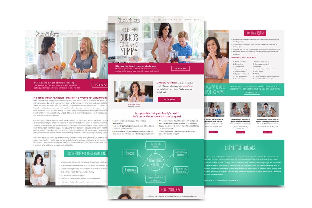 Custom Wordpress website for dietitian