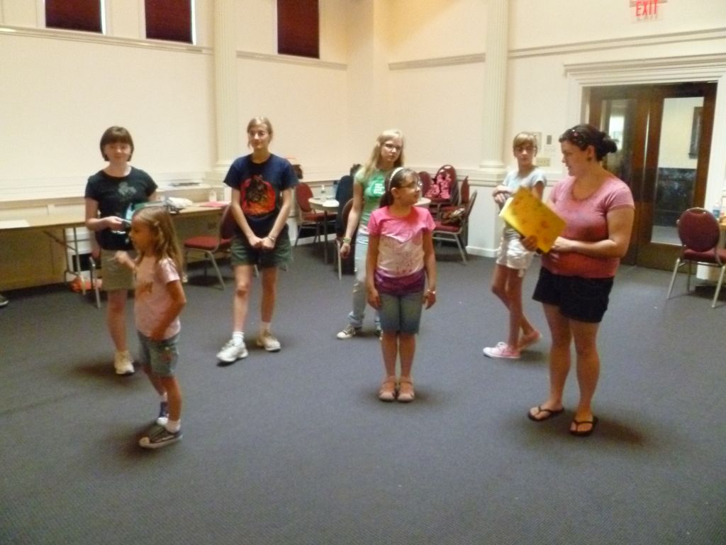 Rehearsing for a student performance