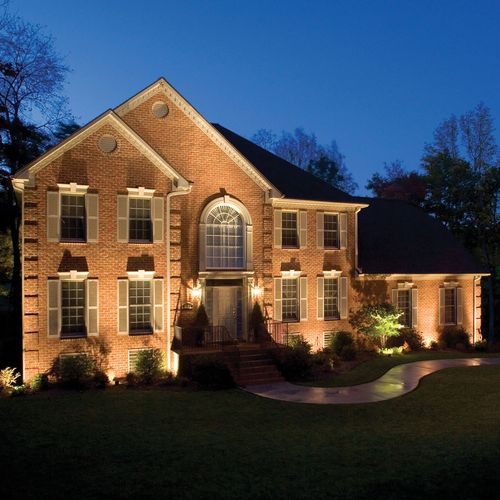 This quaint all-brick home lights up automatically