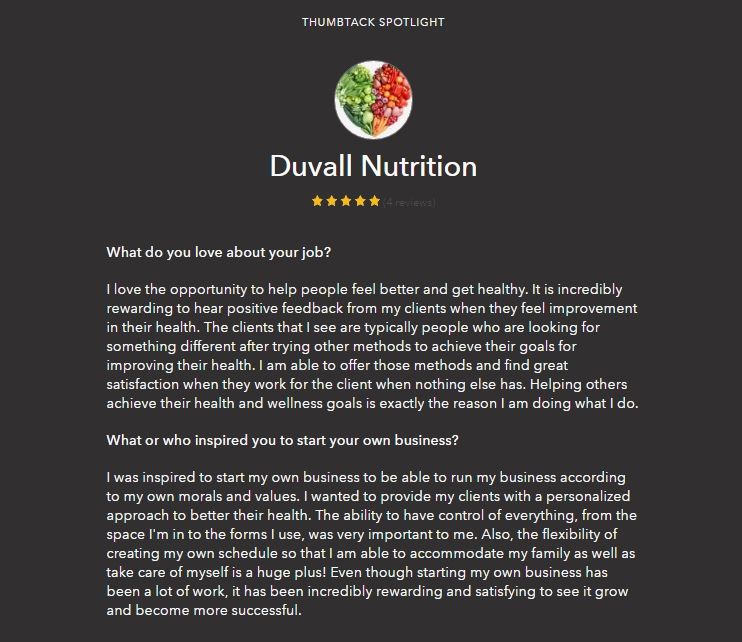 My Thumbtack Spotlight Blog