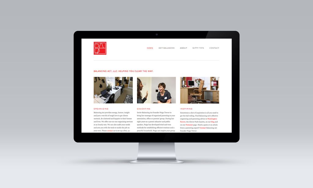 Website design for Balancing Act, LLC