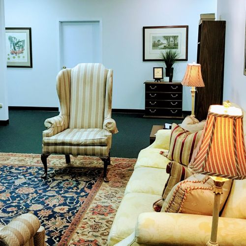 Our lobby/waiting area at Everette Law.