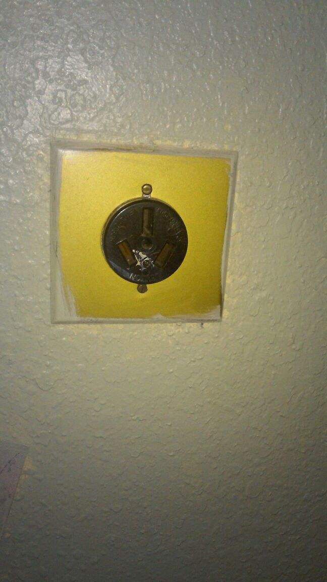 This was a range plug at her dryer locaction