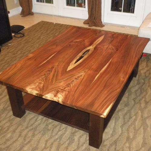 Custom Coffee Table made of salvaged Indian Rosewo