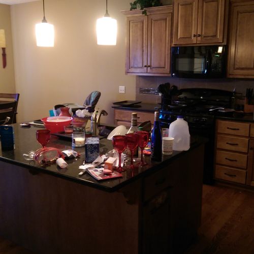 One customer's kitchen before cleaning
