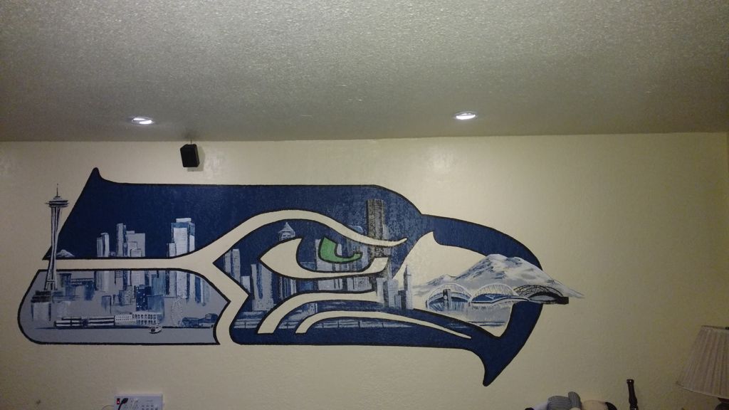 Indoor mural lighting with remodel 4" LED cans