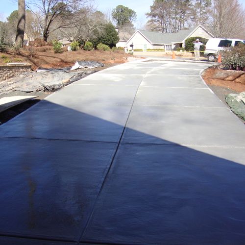 Driveway with pavers on the apron, Sandy Springs, 