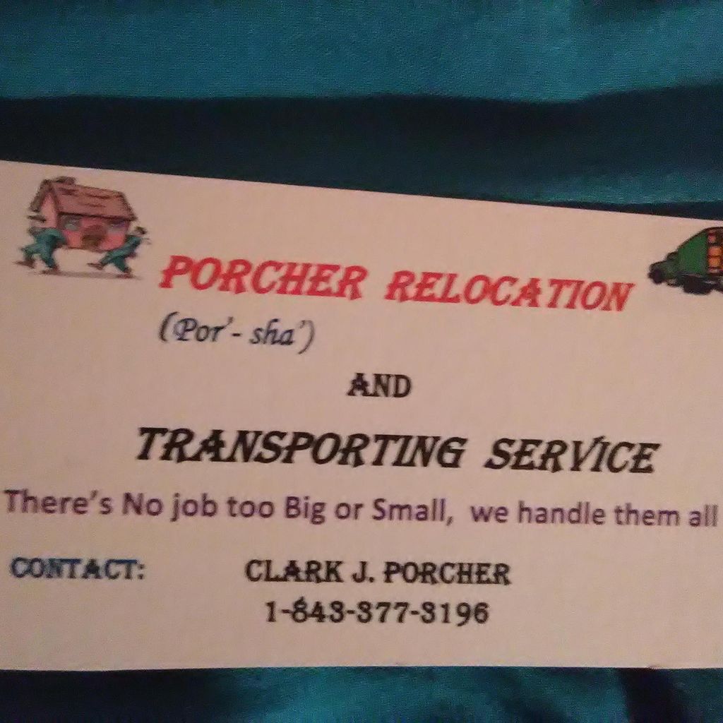 PORCHER   RELOCATION & TRANSPORTING SERVICE