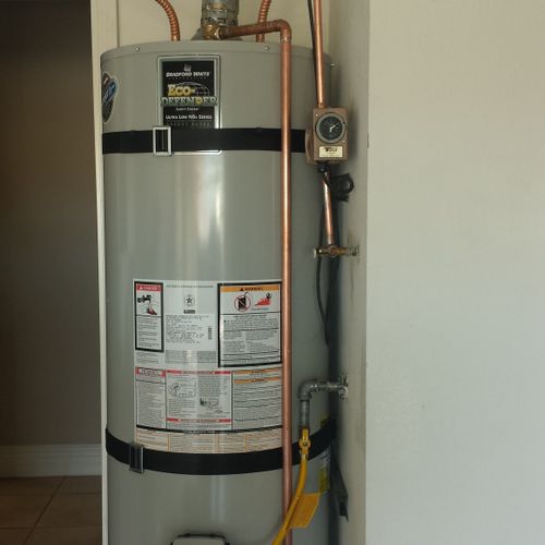 Water Heater install with recirculation pump and c
