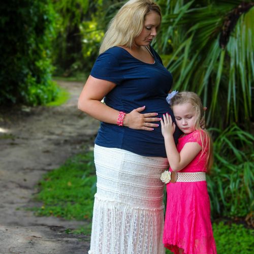 Mommy and daughter shot from a maternity shoot