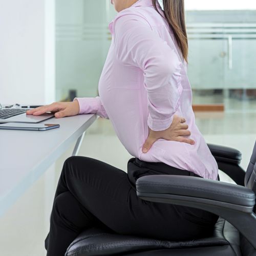 Low back pain is often caused by a tilt or flexion