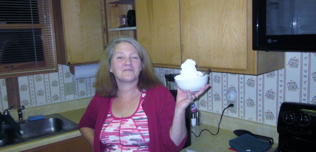Who doesn't like a bowl of whipped cream with a li