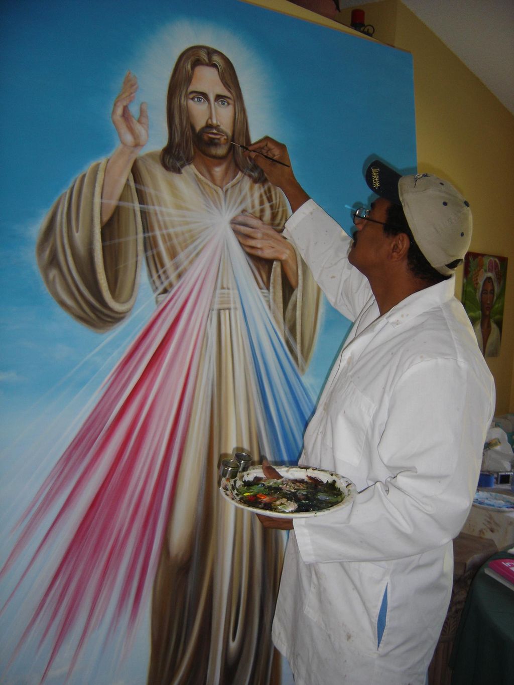 Oil on canvas Divine Mercy 