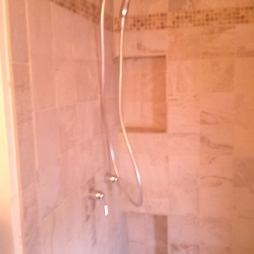 a small remodeled shower