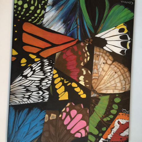 Painting of butterfly wings