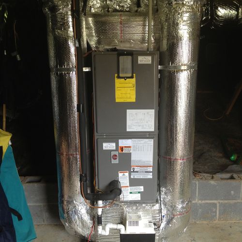 Beautiful furnace install in a residential single 