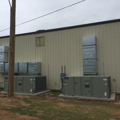 50-tons of Commercial gas package units.