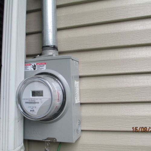 Downspout to close to the meter socket