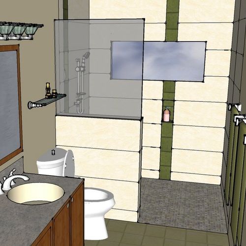 Conception Drawing of new bath addition