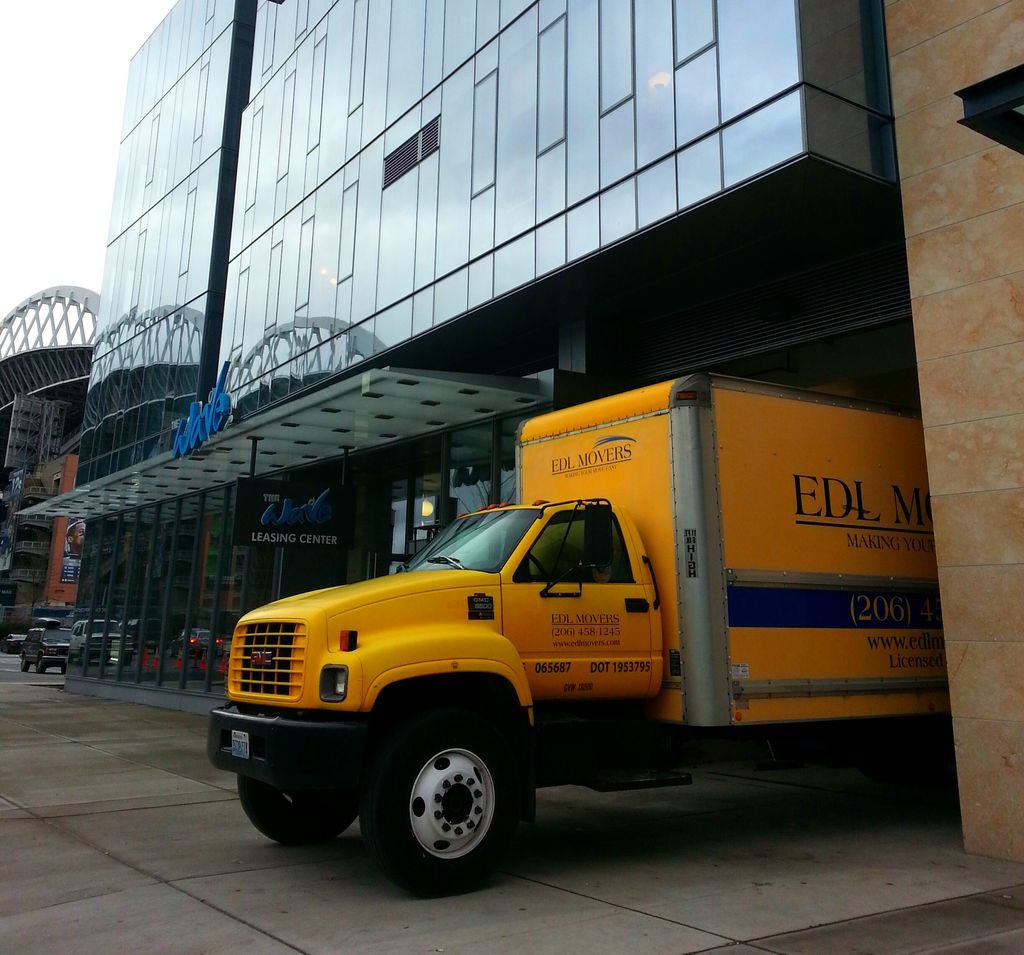 EDL Movers truck doing a job.