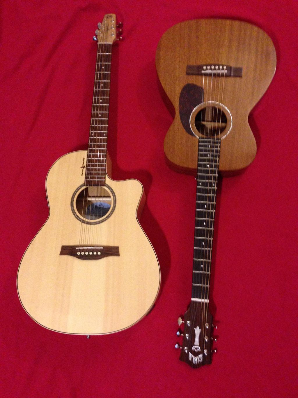 Seagull and Guild..great acoustics
