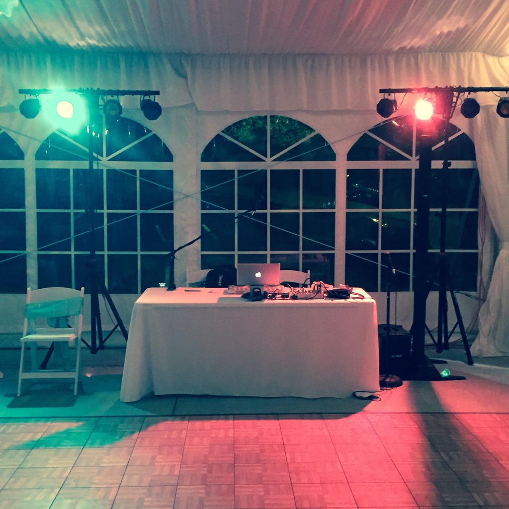 Shot of our table and lighting rigs at a recent we