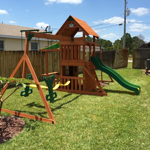 Wooden play set in Port St Lucie FL
