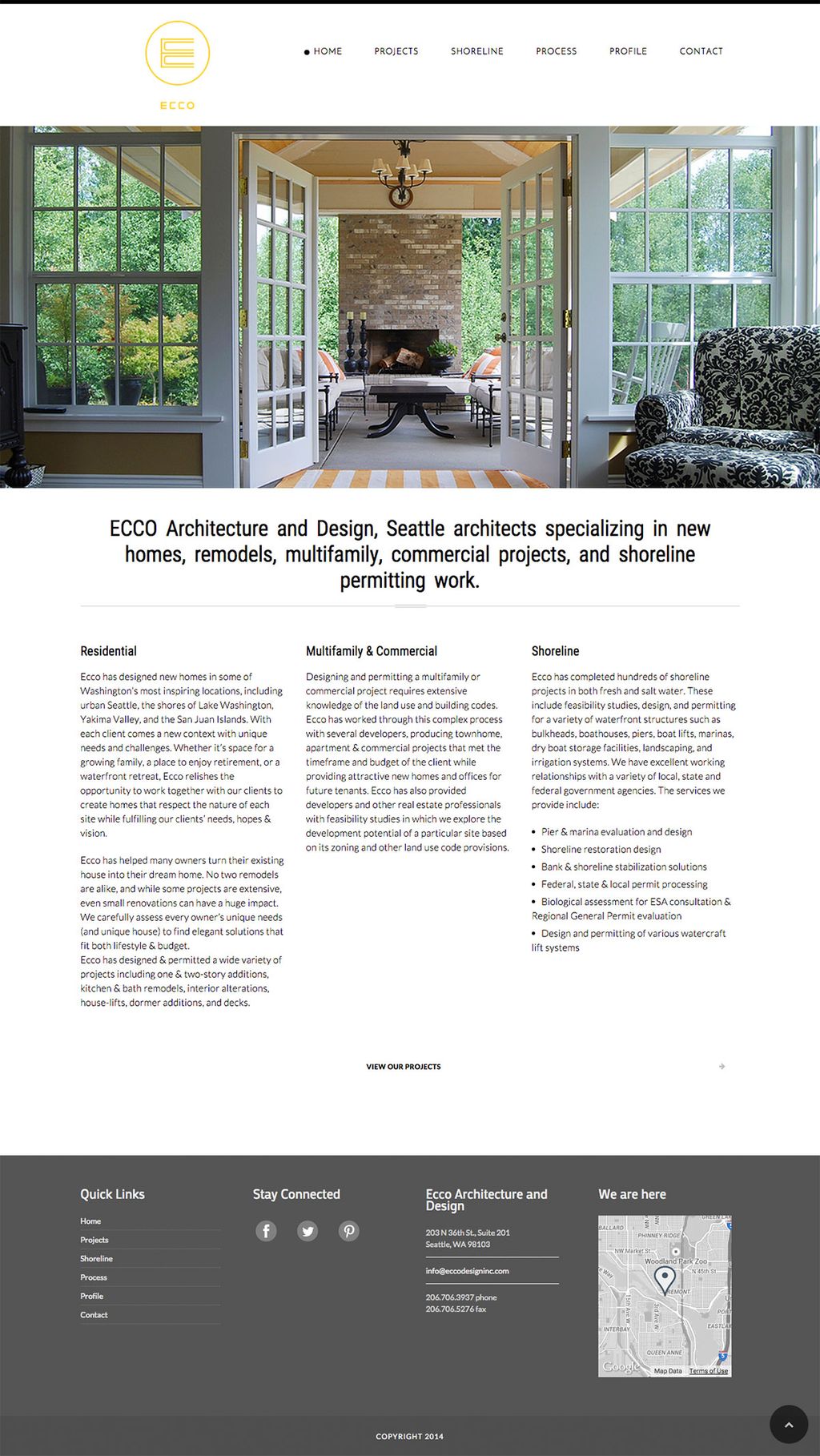 Responsive WordPress Site for Ecco Architecture + 