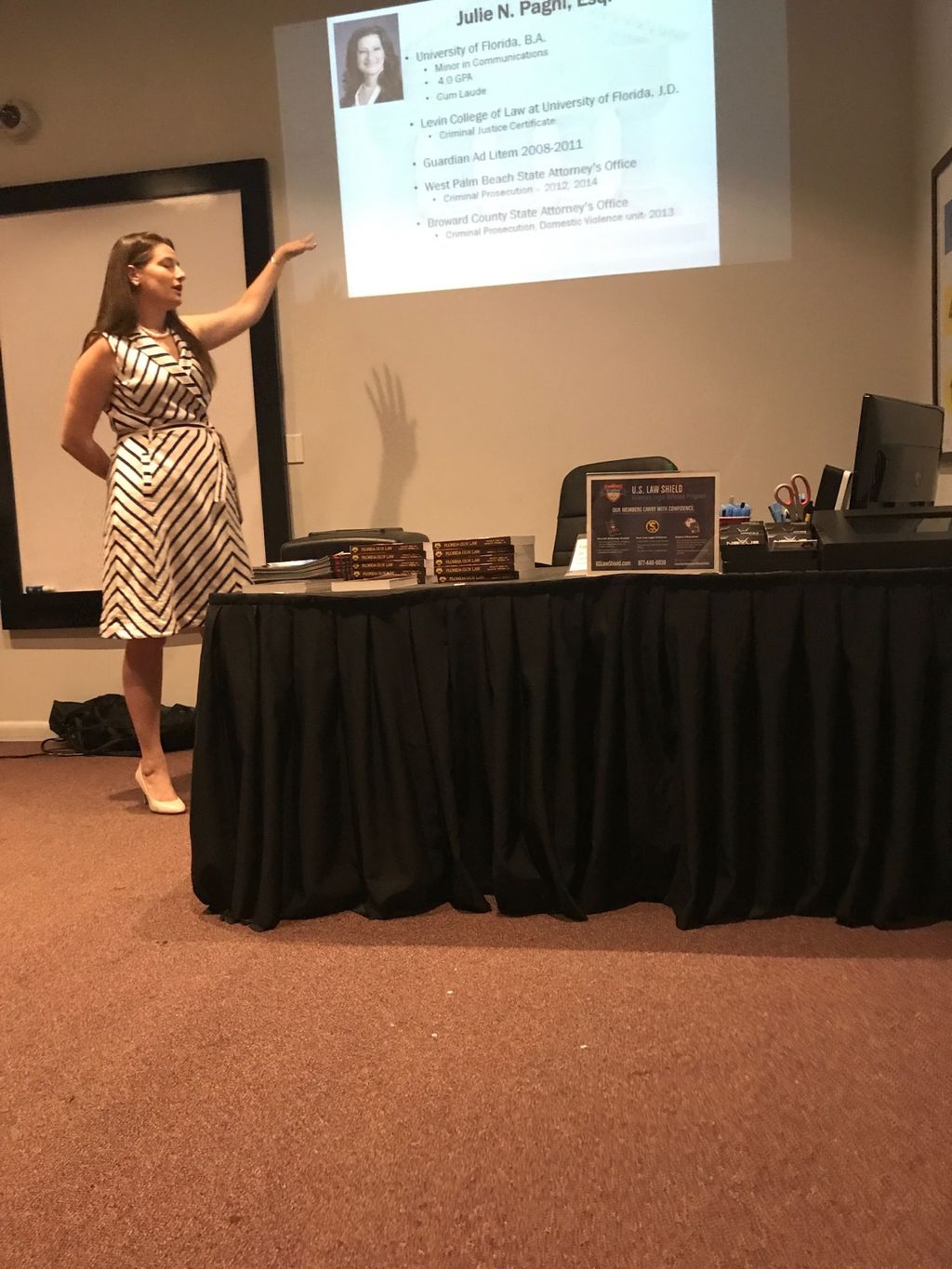 Attorney Julie Pagni Teaching seminar on gun laws 