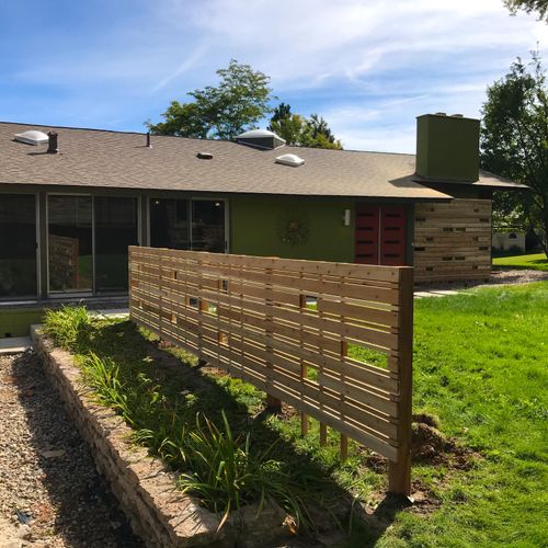 Building a mid century modern fence