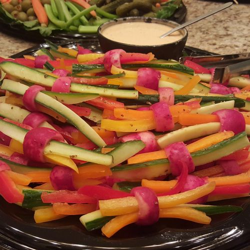 Crudite Bundles served with our Southwestern Ranch