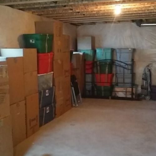 how we stage stuff in someones new house we unload