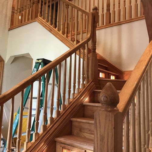 Detailed cleaning of this 20 year old staircase be