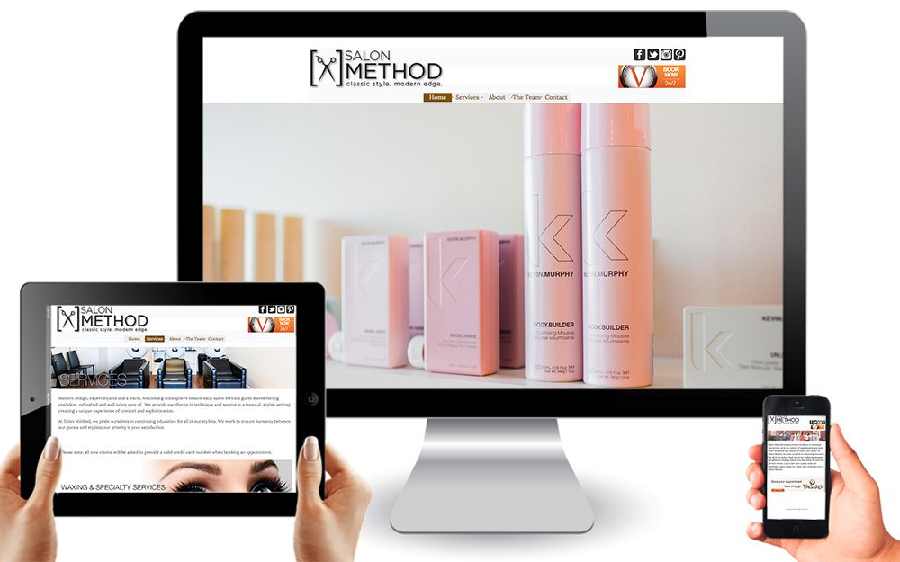 Custom website built for Salon Method