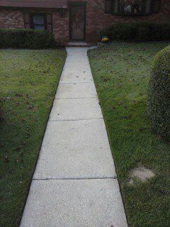 pressure washed a house driveway