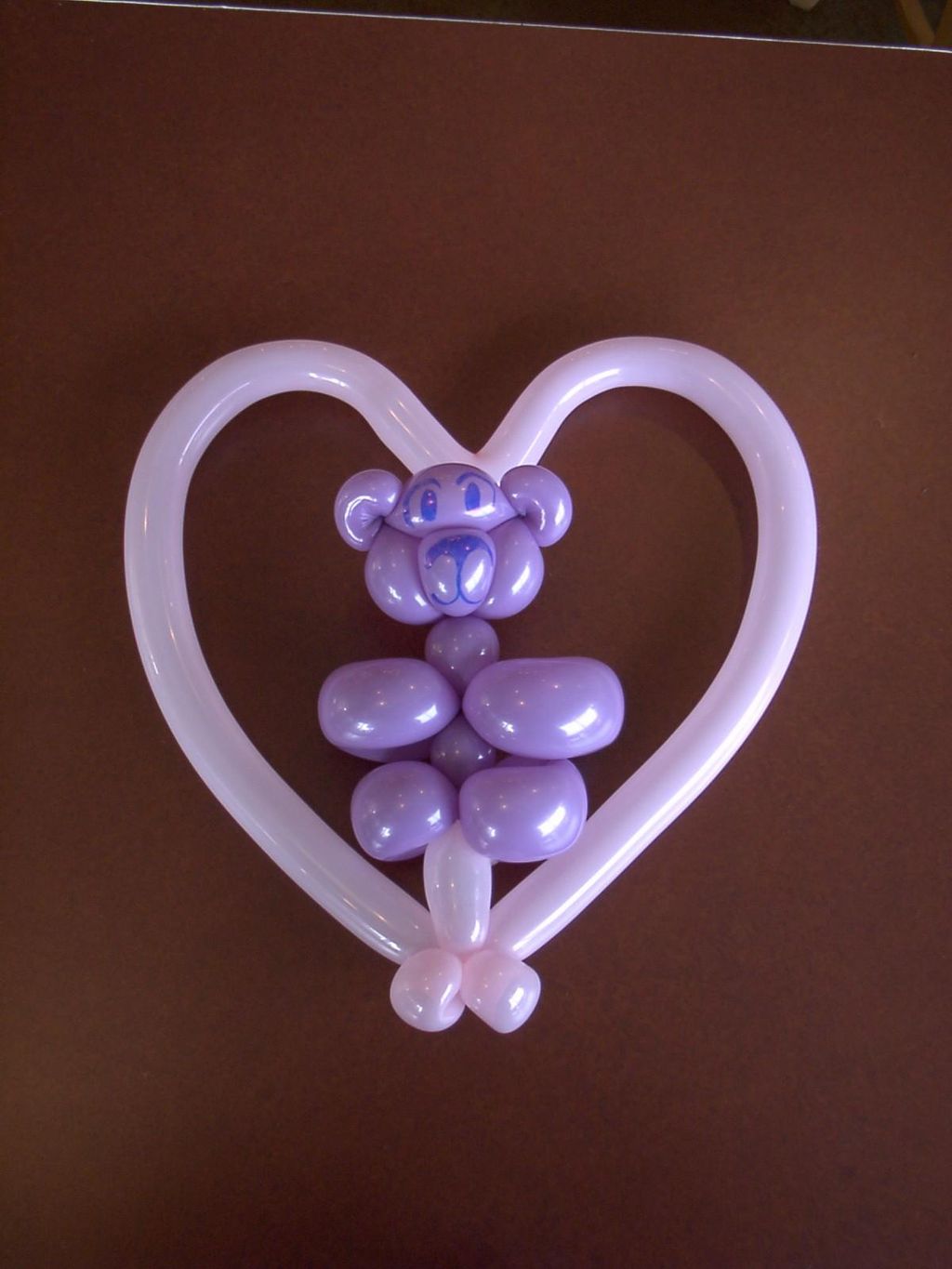 Teddy bear in a heart.