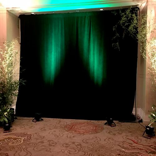Uplighting and Pipe and Drape Package