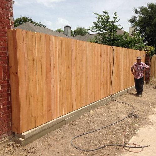 My dad is the best fence installed in the city.. H