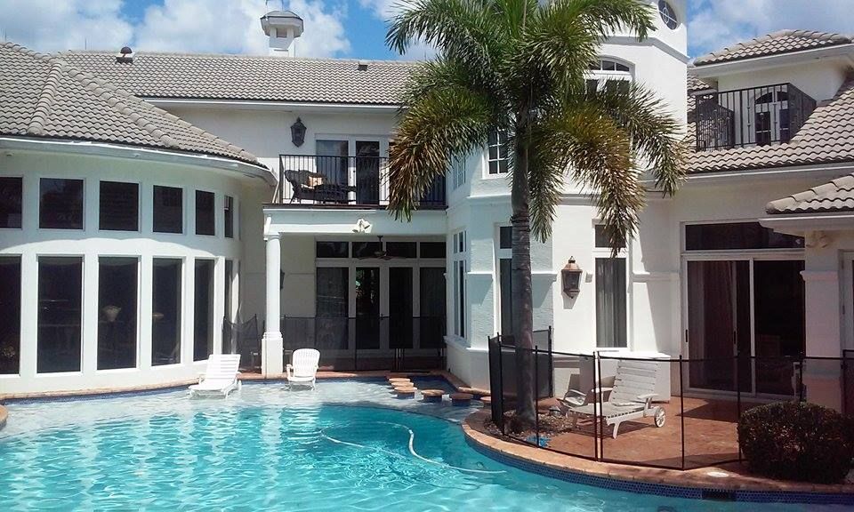 13000 sf estate home exterior walls.