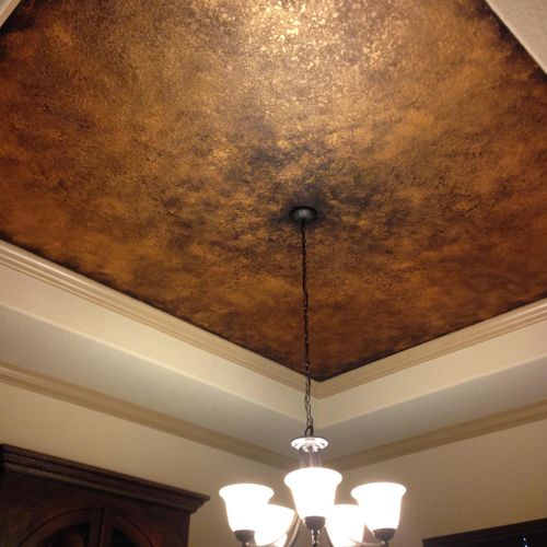 faux finish dining room ceiling