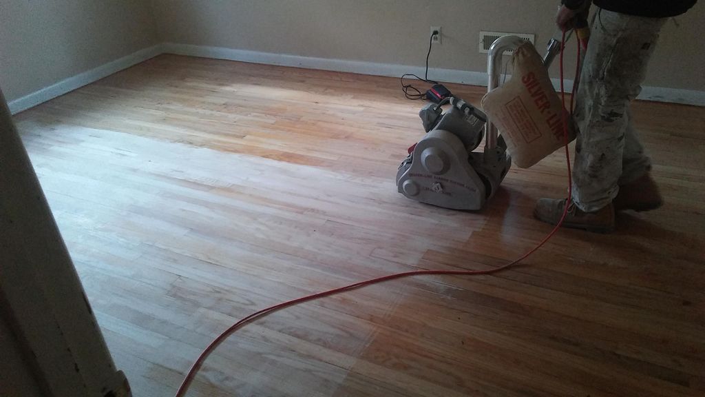 sanding old hardwood finish