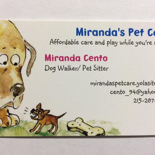 My personal business card.