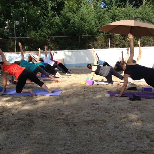 I  teach summer beach yoga. It is a lot of fun con