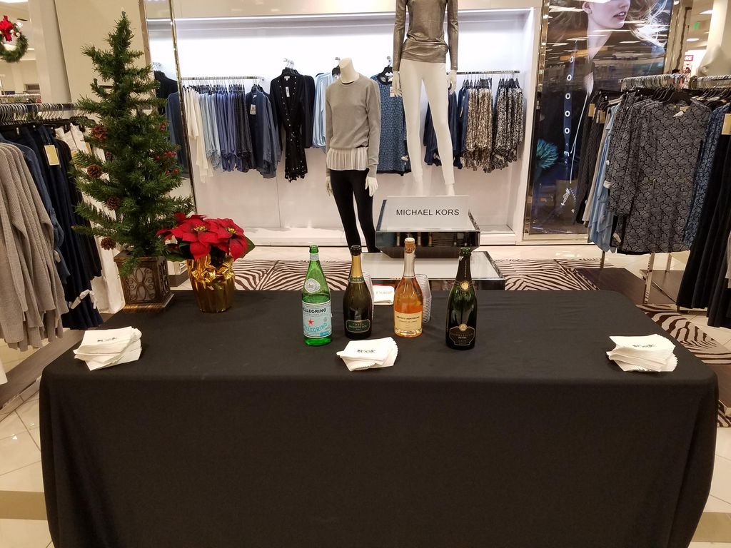 Table set up, per venue specification, with barten