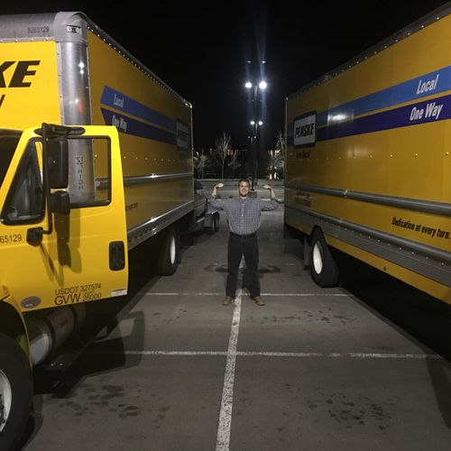 We drove two Penskes up to Denver and unloaded for