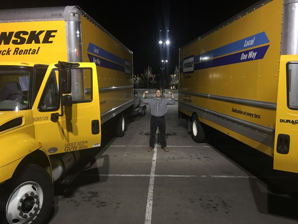 We drove two Penskes up to Denver and unloaded for