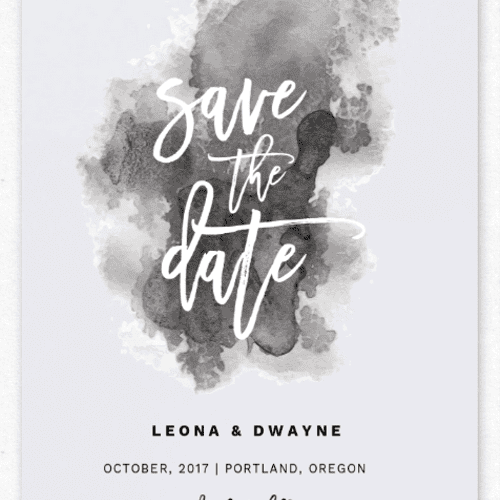 Contemporary Save The Date sample.